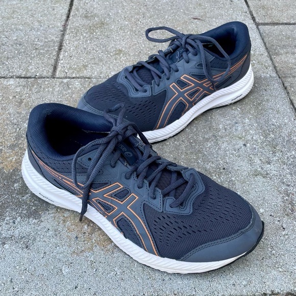 ASICS Men’s Gel-Contend 8 Running Shoe / Athletic Shoe - Grey / White / Orange - Picture 12 of 12